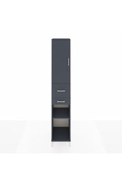 Hyperion Dolap 4 Raflı 2 Çekmeceli Tek Kapaklı 44x44x243 Antrasit-Antrasit