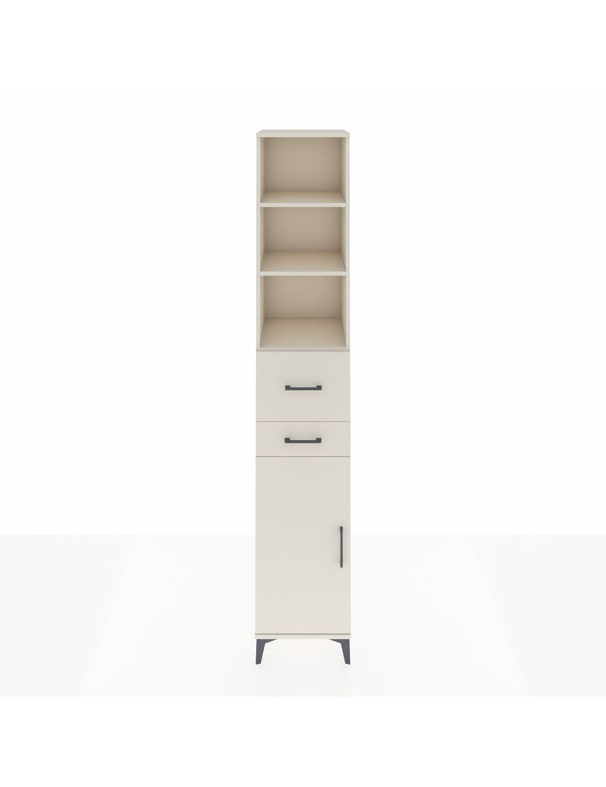 Hyperion Dolap 4 Raflı 2 Çekmeceli Tek Kapaklı 44x44x243 Aytaşı-Aytaşı