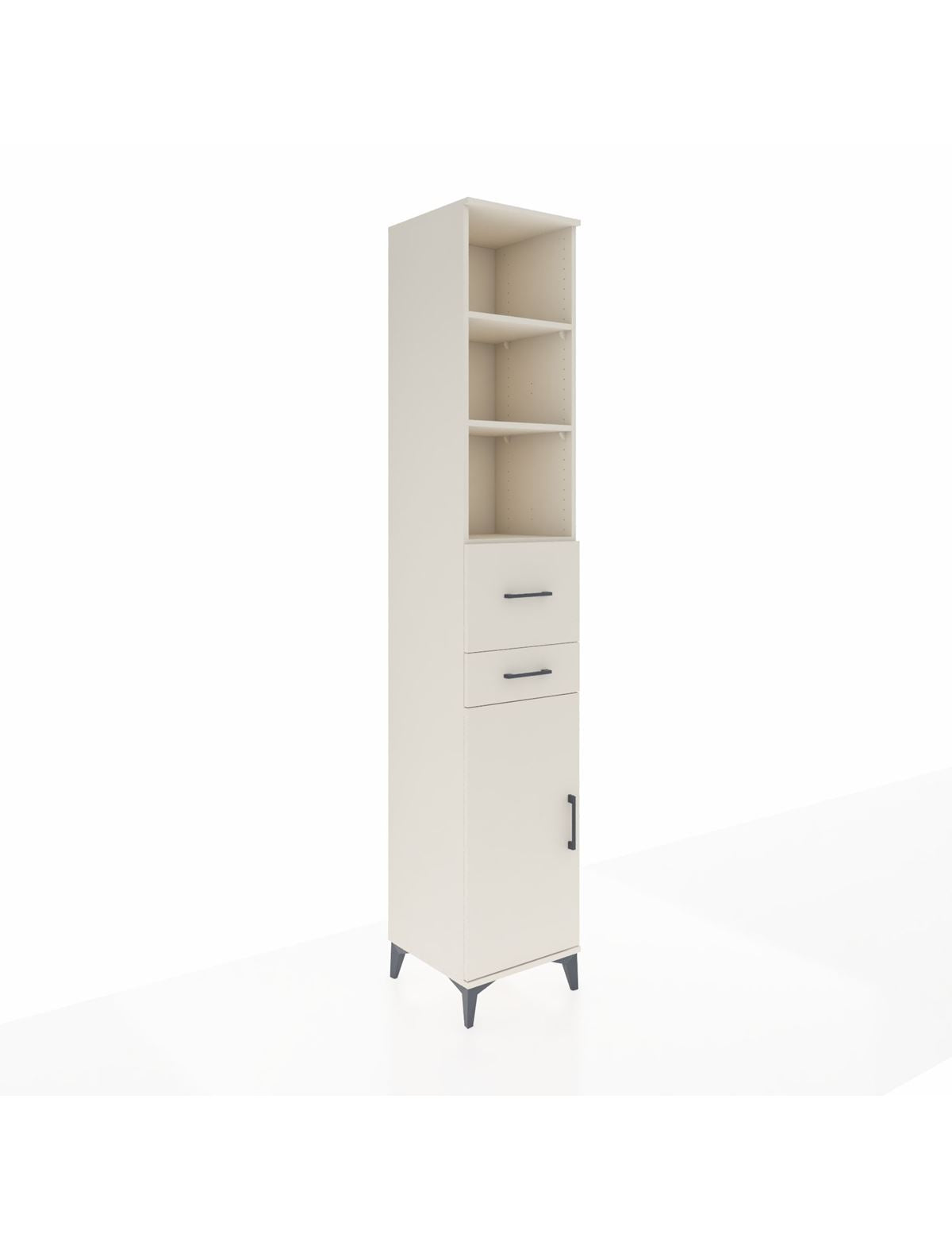 Hyperion Dolap 4 Raflı 2 Çekmeceli Tek Kapaklı 44x44x243 Aytaşı-Aytaşı