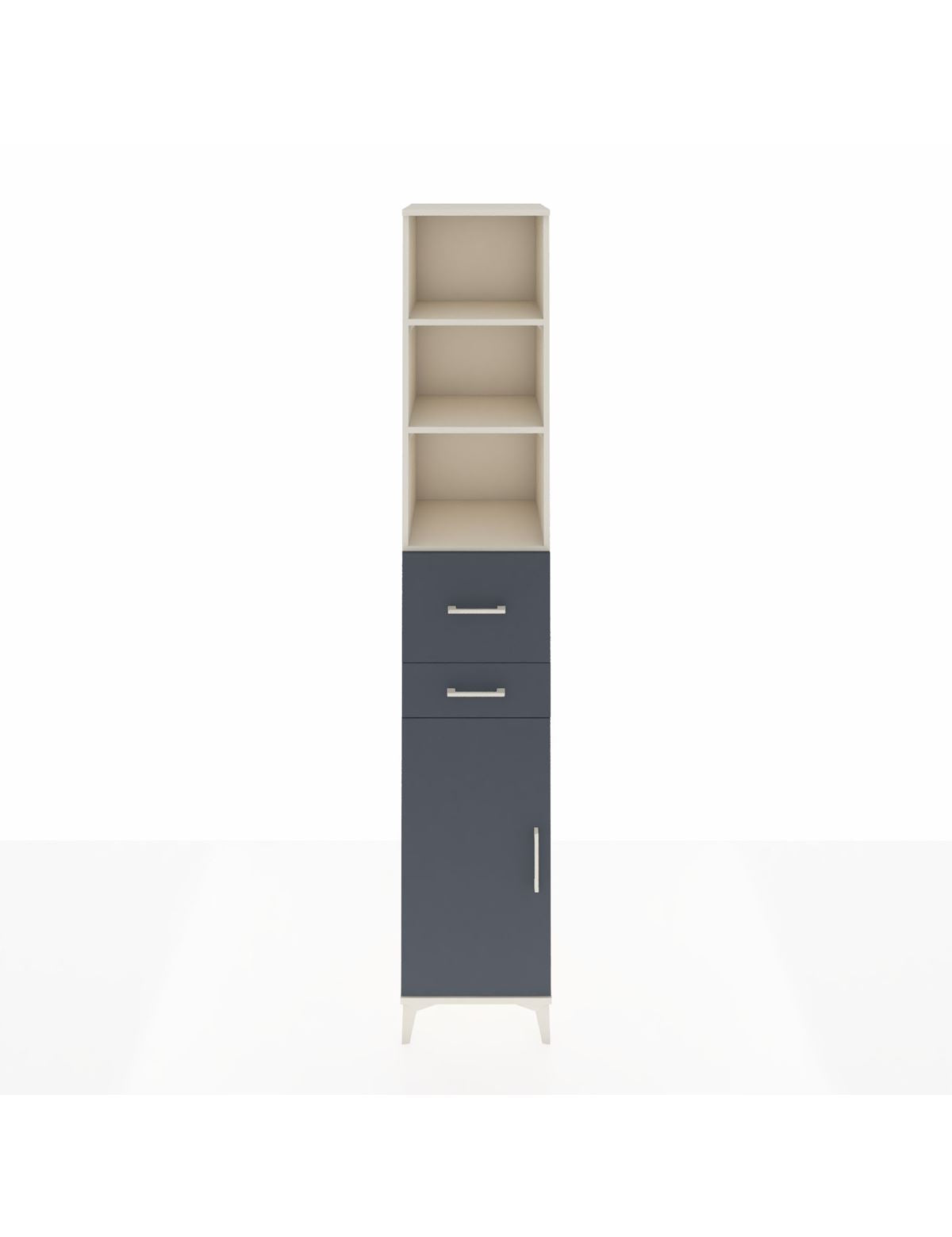 Hyperion Dolap 4 Raflı 2 Çekmeceli Tek Kapaklı 44x44x243 Aytaşı-Antrasit