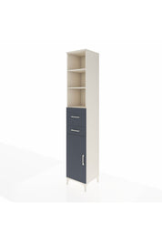 Hyperion Dolap 4 Raflı 2 Çekmeceli Tek Kapaklı 44x44x243 Aytaşı-Antrasit