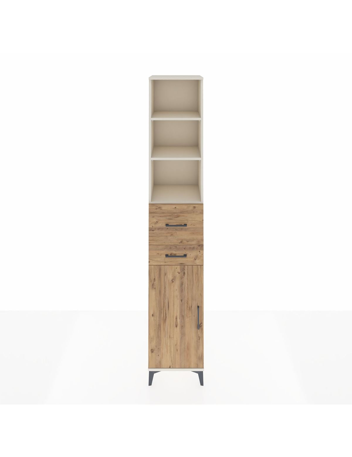 Hyperion Dolap 4 Raflı 2 Çekmeceli Tek Kapaklı 44x44x243 Aytaşı-Çam