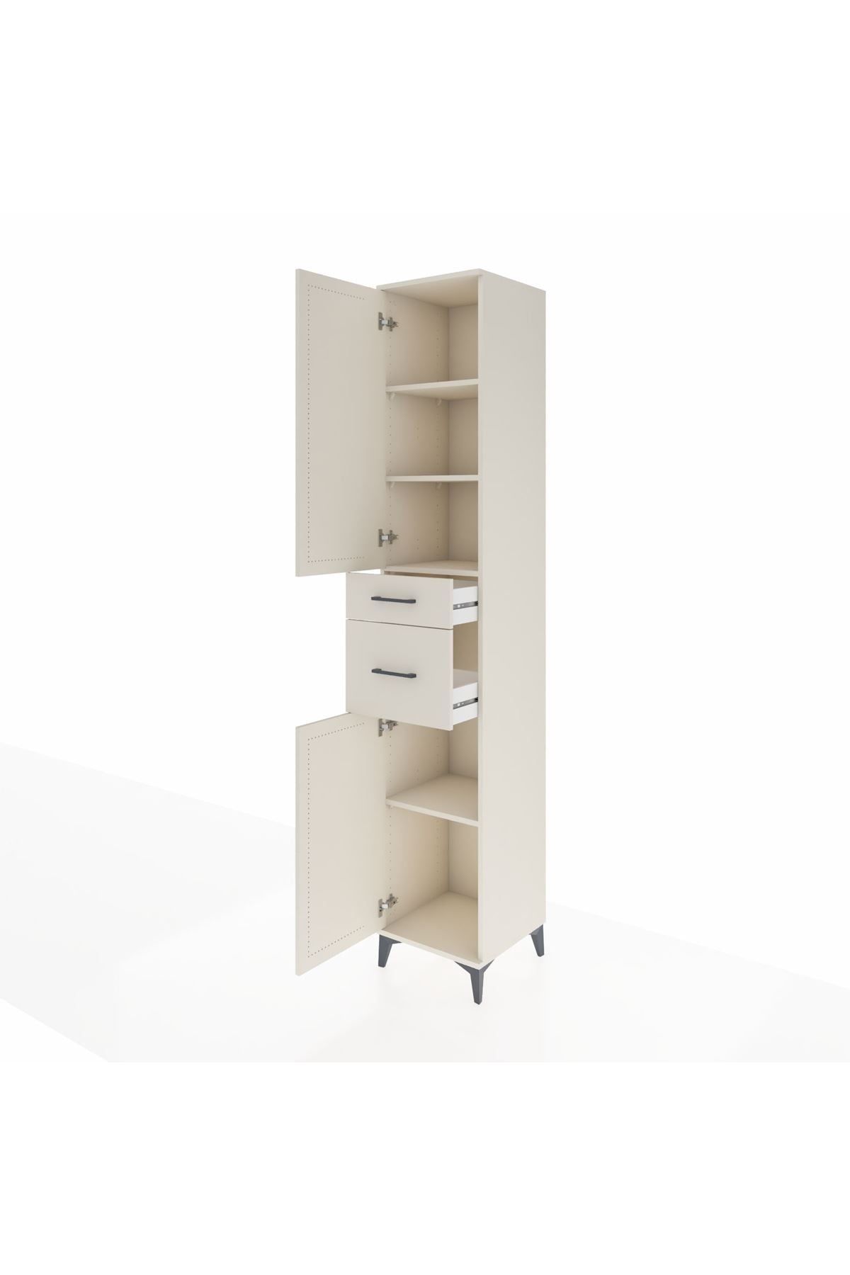 Hyperion Dolap 4 Raflı 2 Çekmeceli 2 Kapaklı 44x44x243 Aytaşı-Aytaşı