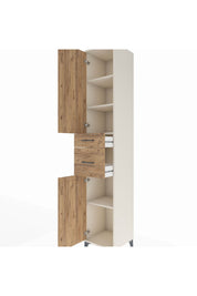 Hyperion Dolap 4 Raflı 2 Çekmeceli 2 Kapaklı 44x44x243 Aytaşı-Çam