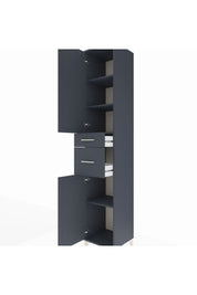Hyperion Dolap 4 Raflı 2 Çekmeceli 2 Kapaklı 44x44x243 Antrasit-Antrasit