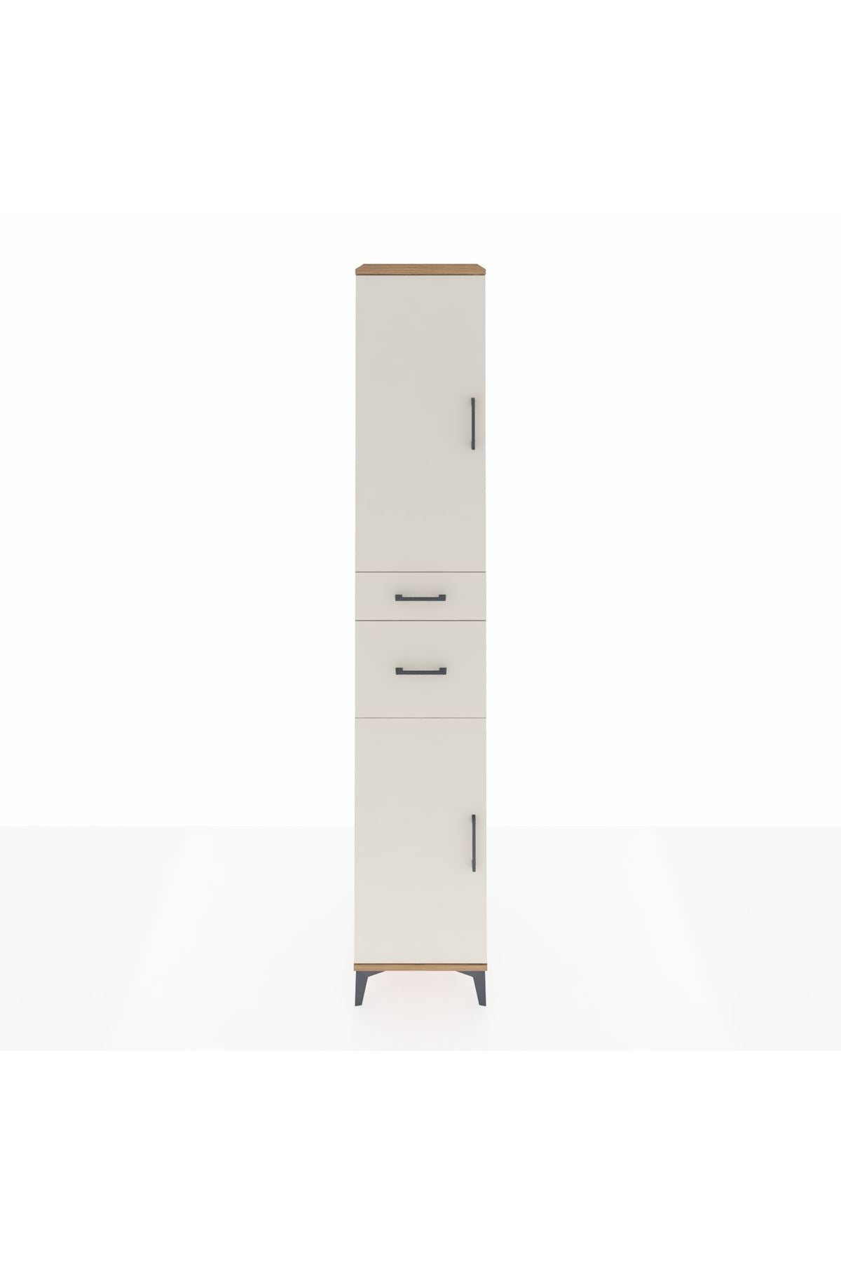 Hyperion Dolap 4 Raflı 2 Çekmeceli 2 Kapaklı 44x44x243 Çam-Aytaşı