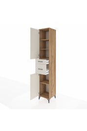 Hyperion Dolap 4 Raflı 2 Çekmeceli 2 Kapaklı 44x44x243 Çam-Aytaşı