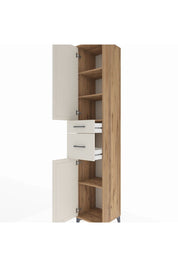 Hyperion Dolap 4 Raflı 2 Çekmeceli 2 Kapaklı 44x44x243 Çam-Aytaşı