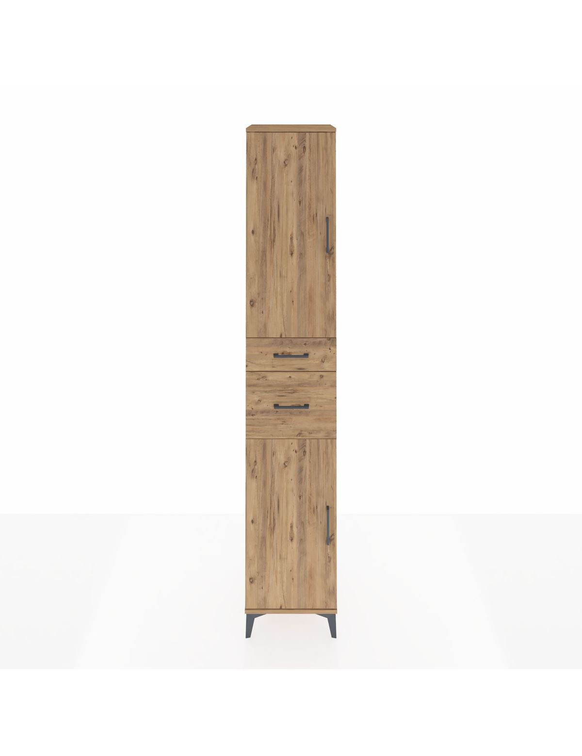 Hyperion Dolap 4 Raflı 2 Çekmeceli 2 Kapaklı 44x44x243 Çam-Çam