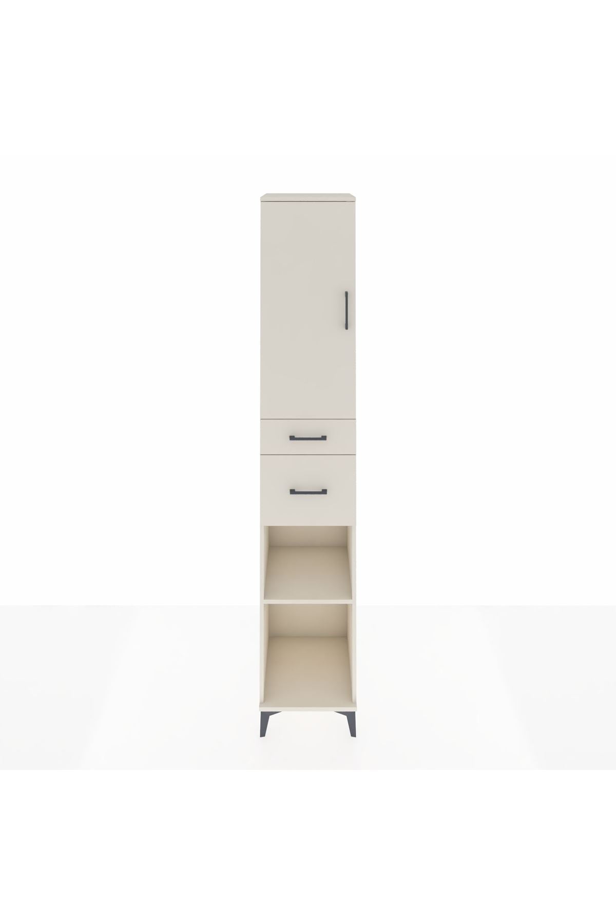 Hyperion Dolap 4 Raflı 2 Çekmeceli Tek Kapaklı 44x44x243 Aytaşı-Aytaşı