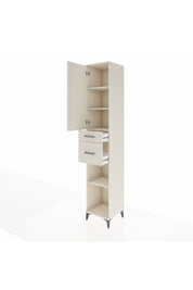 Hyperion Dolap 4 Raflı 2 Çekmeceli Tek Kapaklı 44x44x243 Aytaşı-Aytaşı