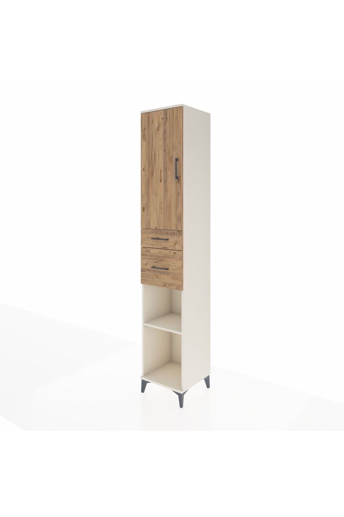 Hyperion Dolap 4 Raflı 2 Çekmeceli Tek Kapaklı 44x44x243 Aytaşı-Çam