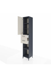 Hyperion Dolap 4 Raflı 2 Çekmeceli Tek Kapaklı 44x44x243 Antrasit-Aytaşı