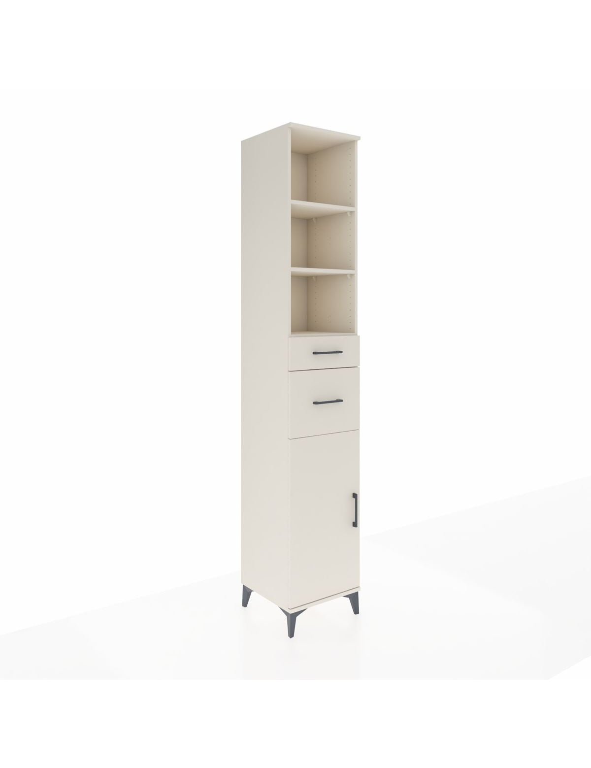 Hyperion Dolap 4 Raflı 2 Çekmeceli Tek Kapaklı 44x44x243 Aytaşı-Aytaşı