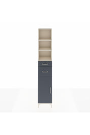 Hyperion Dolap 4 Raflı 2 Çekmeceli Tek Kapaklı 44x44x243 Aytaşı-Antrasit