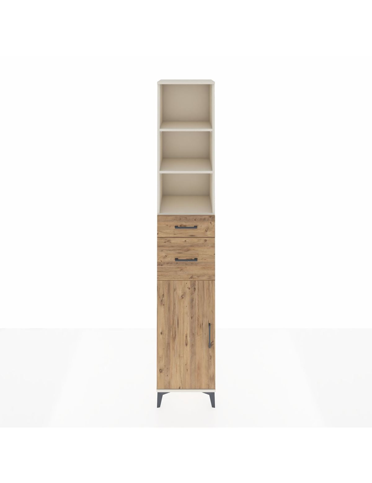 Hyperion Dolap 4 Raflı 2 Çekmeceli Tek Kapaklı 44x44x243 Aytaşı-Çam