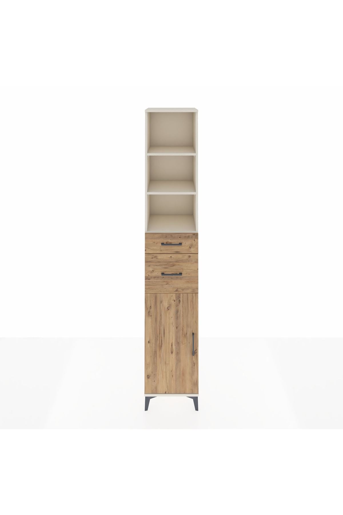 Hyperion Dolap 4 Raflı 2 Çekmeceli Tek Kapaklı 44x44x243 Aytaşı-Çam