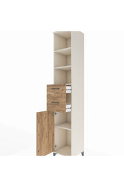 Hyperion Dolap 4 Raflı 2 Çekmeceli Tek Kapaklı 44x44x243 Aytaşı-Çam