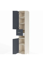 Hyperion Dolap 5 Raflı Tek Çekmeceli 2 Kapaklı 44x44x243 Aytaşı-Antrasit