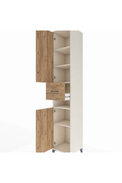 Hyperion Dolap 5 Raflı Tek Çekmeceli 2 Kapaklı 44x44x243 Aytaşı-Çam