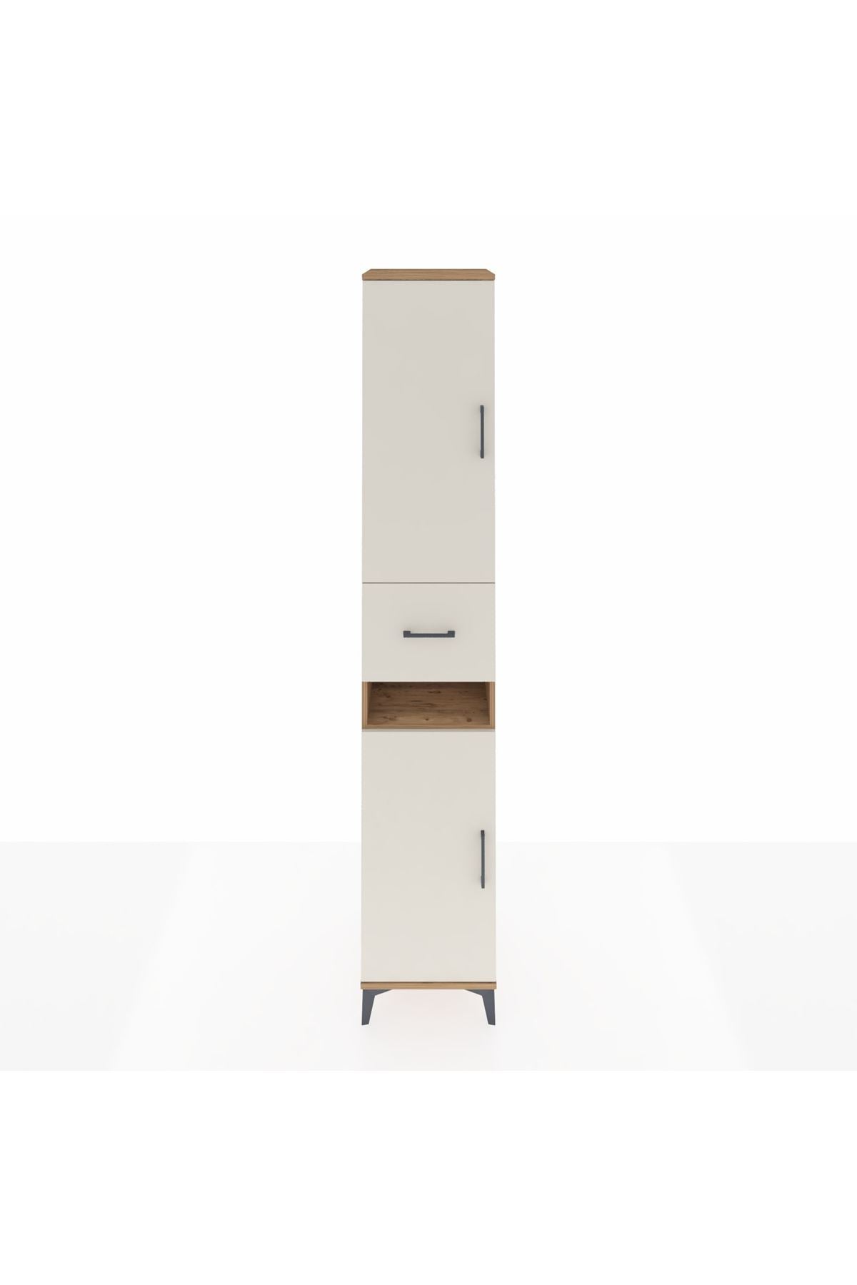 Hyperion Dolap 5 Raflı Tek Çekmeceli 2 Kapaklı 44x44x243 Çam-Aytaşı