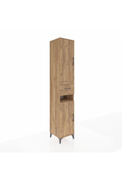 Hyperion Dolap 5 Raflı Tek Çekmeceli 2 Kapaklı 44x44x243 Çam-Çam