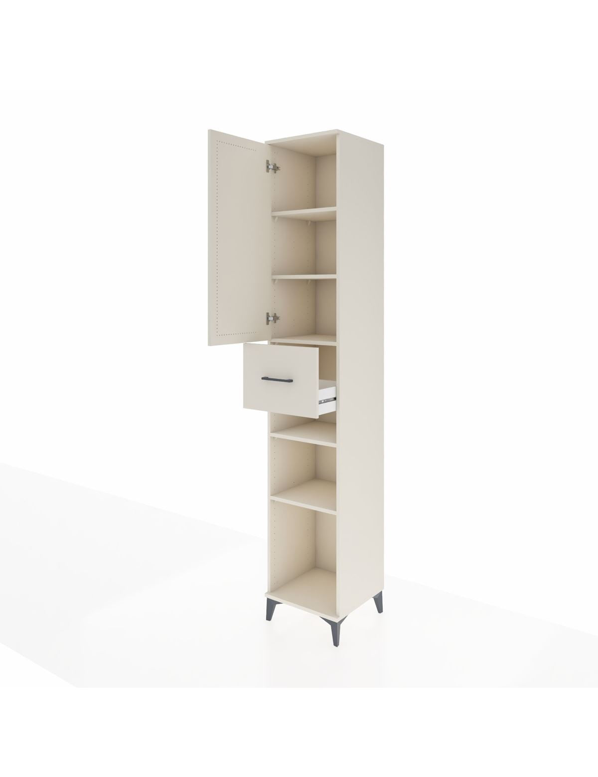 Hyperion Dolap 5 Raflı Tek Çekmeceli Tek Kapaklı 44x44x243 - S64M074V1B