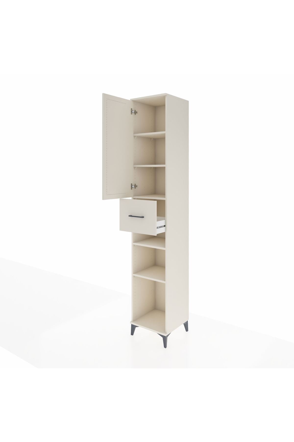 Hyperion Dolap 5 Raflı Tek Çekmeceli Tek Kapaklı 44x44x243 Aytaşı-Aytaşı