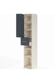 Hyperion Dolap 5 Raflı Tek Çekmeceli Tek Kapaklı 44x44x243 Aytaşı-Antrasit