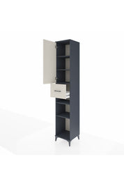 Hyperion Dolap 5 Raflı Tek Çekmeceli Tek Kapaklı 44x44x243 Antrasit-Aytaşı