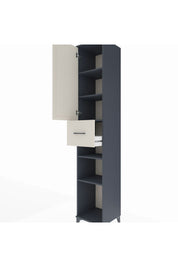 Hyperion Dolap 5 Raflı Tek Çekmeceli Tek Kapaklı 44x44x243 Antrasit-Aytaşı