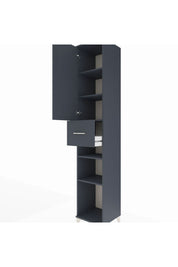 Hyperion Dolap 5 Raflı Tek Çekmeceli Tek Kapaklı 44x44x243 Antrasit-Antrasit