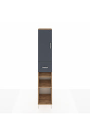 Hyperion Dolap 5 Raflı Tek Çekmeceli Tek Kapaklı 44x44x243 Çam-Antrasit