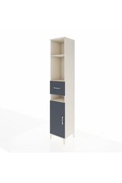 Hyperion Dolap 4 Raflı Tek Çekmeceli Tek Kapaklı 44x44x243 Aytaşı-Antrasit