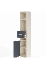 Hyperion Dolap 4 Raflı Tek Çekmeceli Tek Kapaklı 44x44x243 Aytaşı-Antrasit