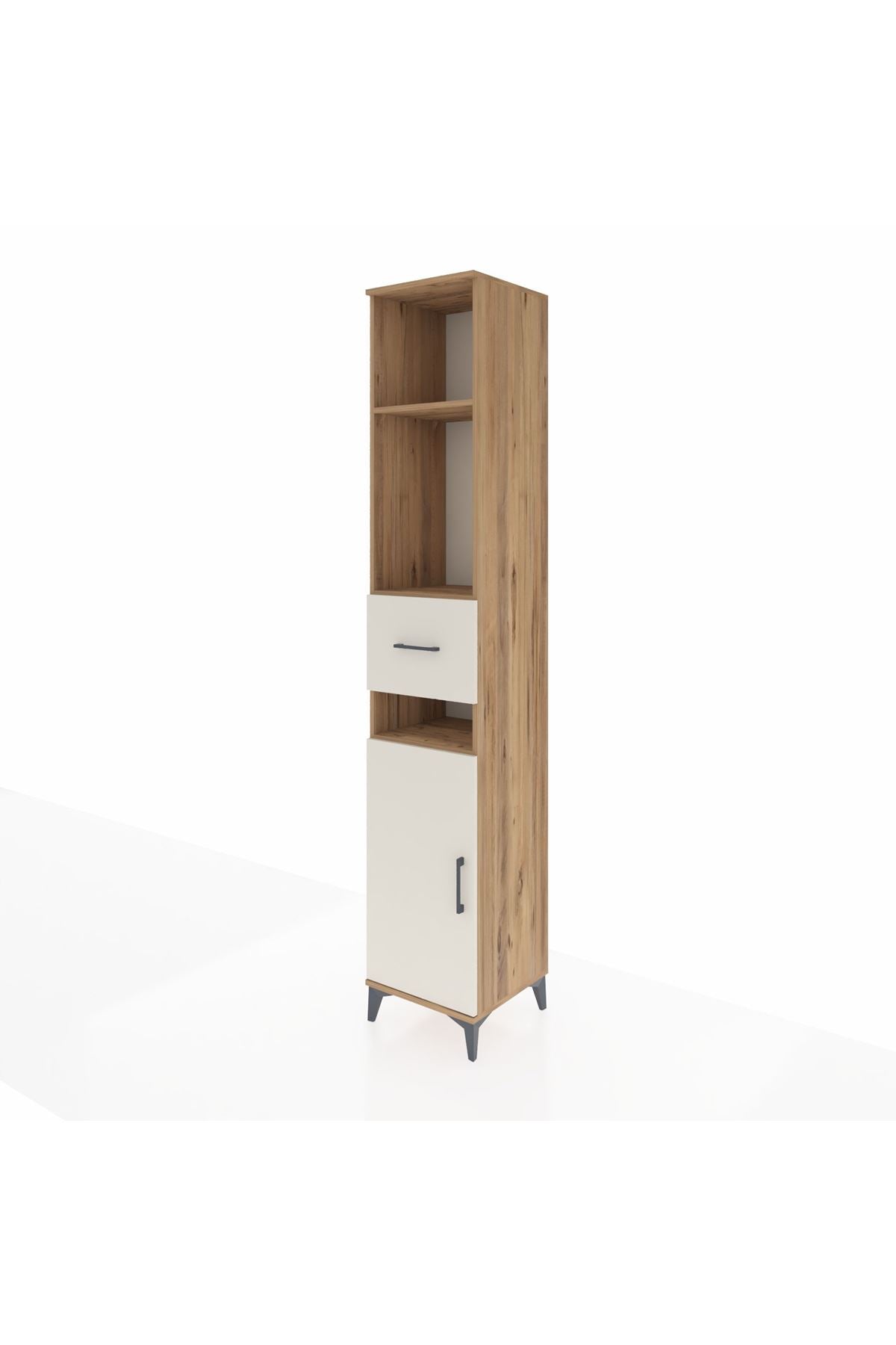 Hyperion Dolap 4 Raflı Tek Çekmeceli Tek Kapaklı 44x44x243 Çam-Aytaşı