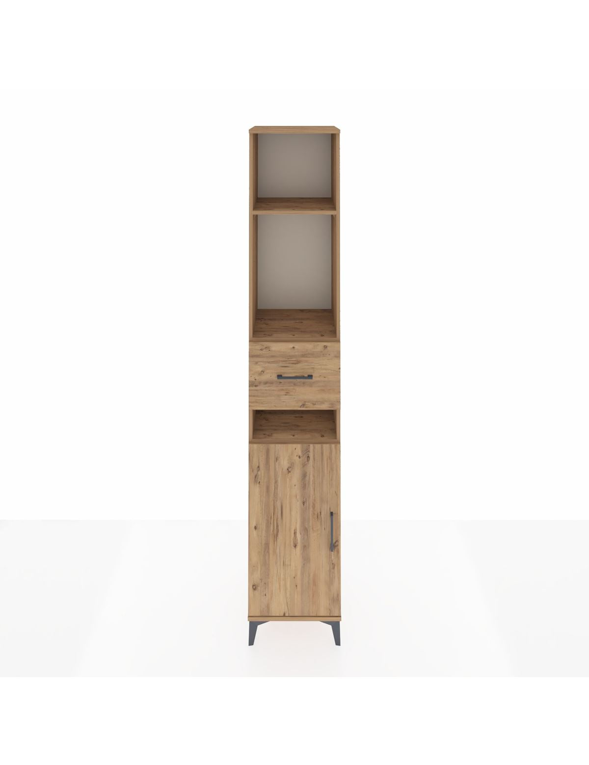 Hyperion Dolap 4 Raflı Tek Çekmeceli Tek Kapaklı 44x44x243 Çam-Çam