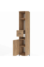 Hyperion Dolap 4 Raflı Tek Çekmeceli Tek Kapaklı 44x44x243 Çam-Çam