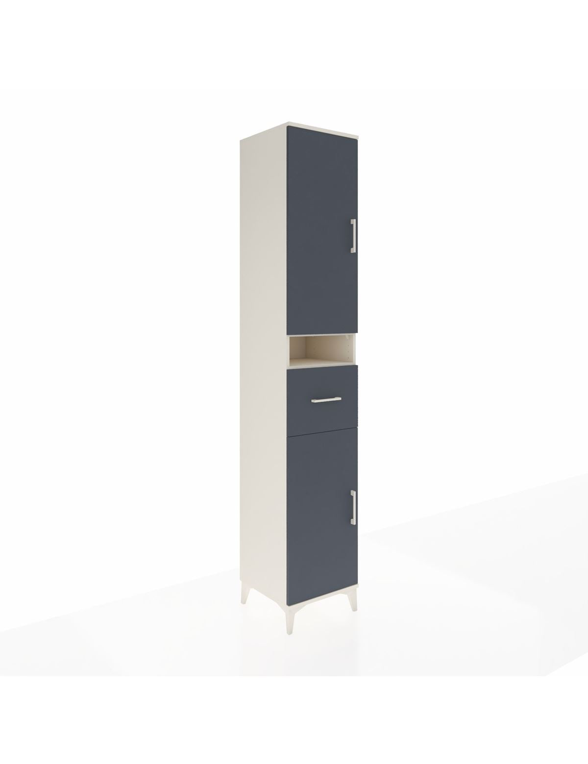 Hyperion Dolap 5 Raflı Tek Çekmeceli 2 Kapaklı 44x44x243 Aytaşı-Antrasit