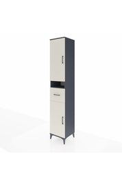 Hyperion Dolap 5 Raflı Tek Çekmeceli 2 Kapaklı 44x44x243 Antrasit-Aytaşı