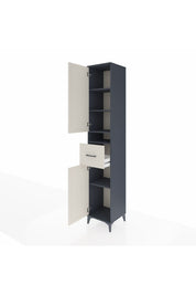 Hyperion Dolap 5 Raflı Tek Çekmeceli 2 Kapaklı 44x44x243 Antrasit-Aytaşı