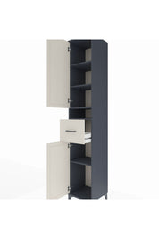 Hyperion Dolap 5 Raflı Tek Çekmeceli 2 Kapaklı 44x44x243 Antrasit-Aytaşı