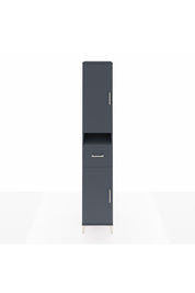 Hyperion Dolap 5 Raflı Tek Çekmeceli 2 Kapaklı 44x44x243 Antrasit-Antrasit