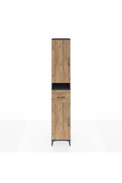 Hyperion Dolap 5 Raflı Tek Çekmeceli 2 Kapaklı 44x44x243 Antrasit-Çam