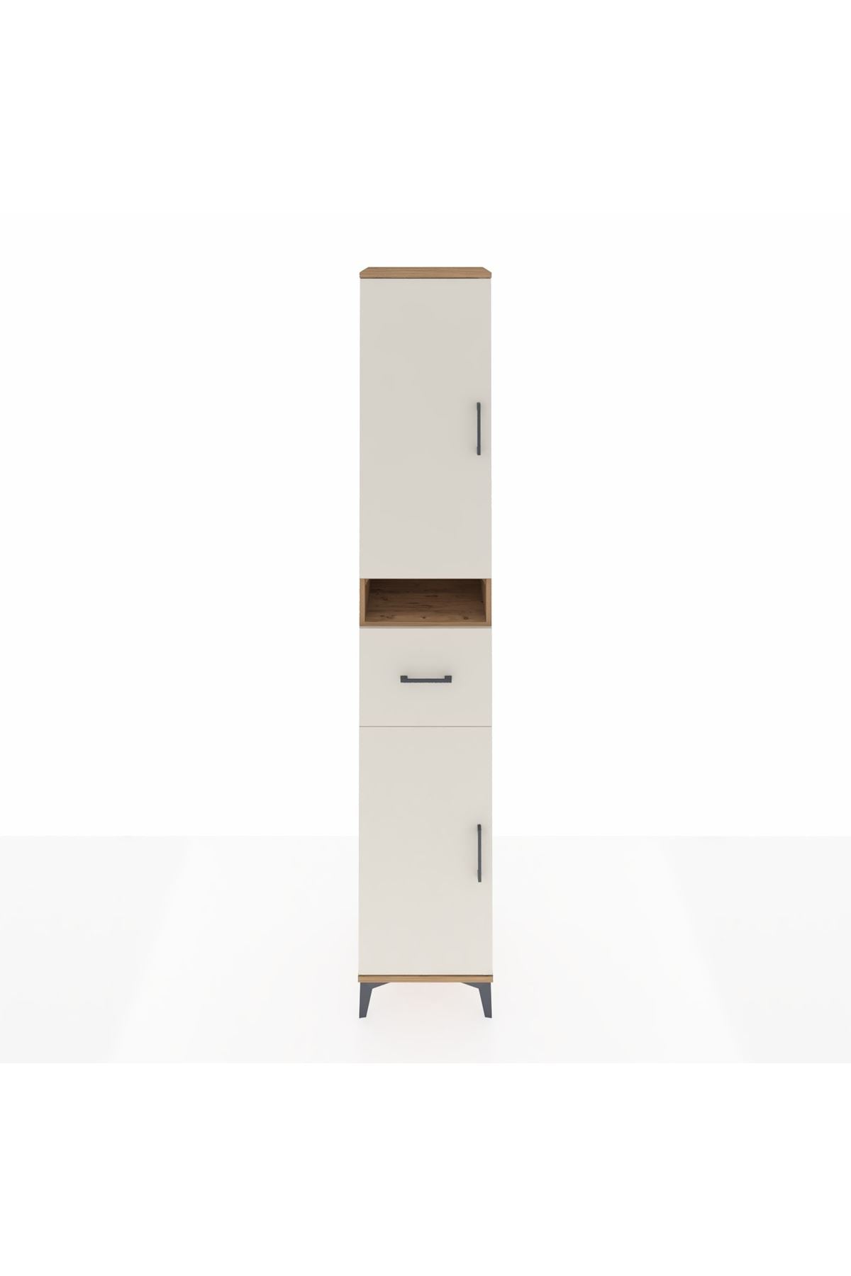 Hyperion Dolap 5 Raflı Tek Çekmeceli 2 Kapaklı 44x44x243 Çam-Aytaşı