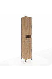 Hyperion Dolap 5 Raflı Tek Çekmeceli 2 Kapaklı 44x44x243 Çam-Çam