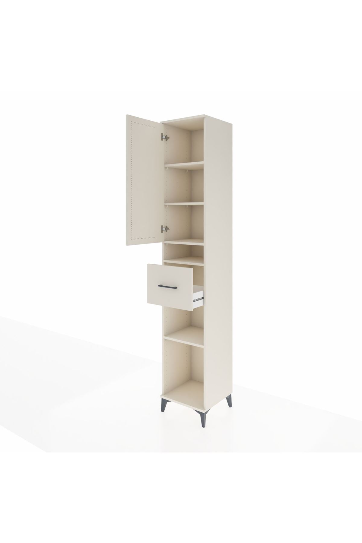 Hyperion Dolap 5 Raflı Tek Çekmeceli Tek Kapaklı 44x44x243 Aytaşı-Aytaşı