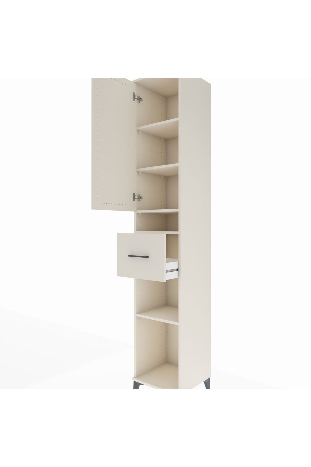 Hyperion Dolap 5 Raflı Tek Çekmeceli Tek Kapaklı 44x44x243 Aytaşı-Aytaşı