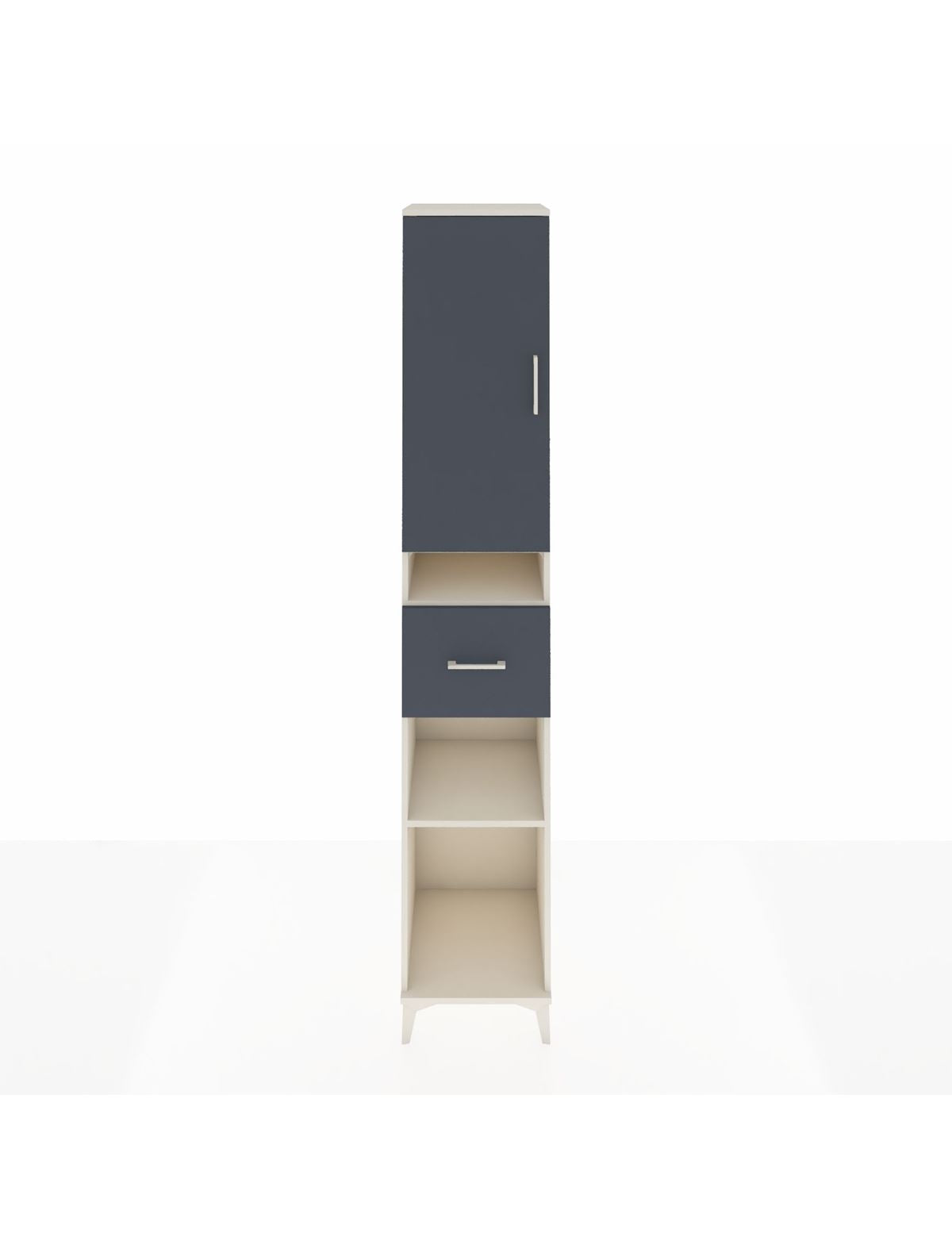 Hyperion Dolap 5 Raflı Tek Çekmeceli Tek Kapaklı 44x44x243 Aytaşı-Antrasit