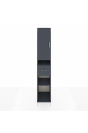 Hyperion Dolap 5 Raflı Tek Çekmeceli Tek Kapaklı 44x44x243 Antrasit-Antrasit